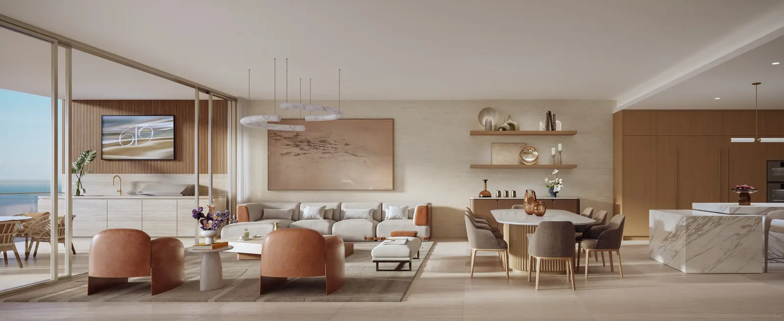 619 Brickell by Nobu · Foster + Partners &mdash; Living room