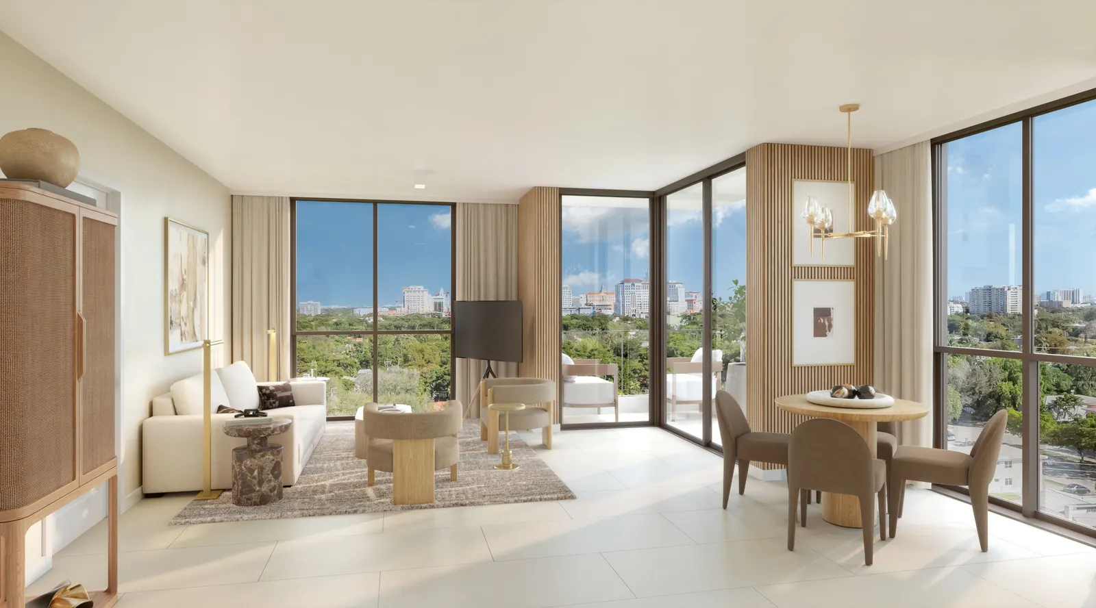 Salón con vista norte