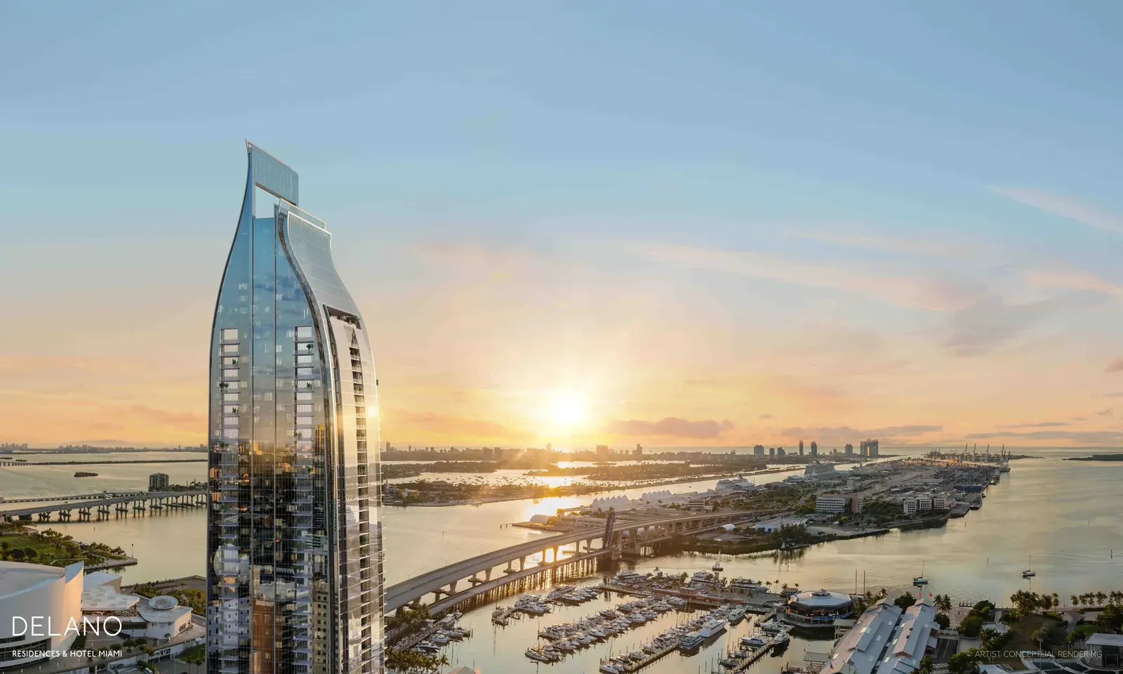 Delano tower aerial view
