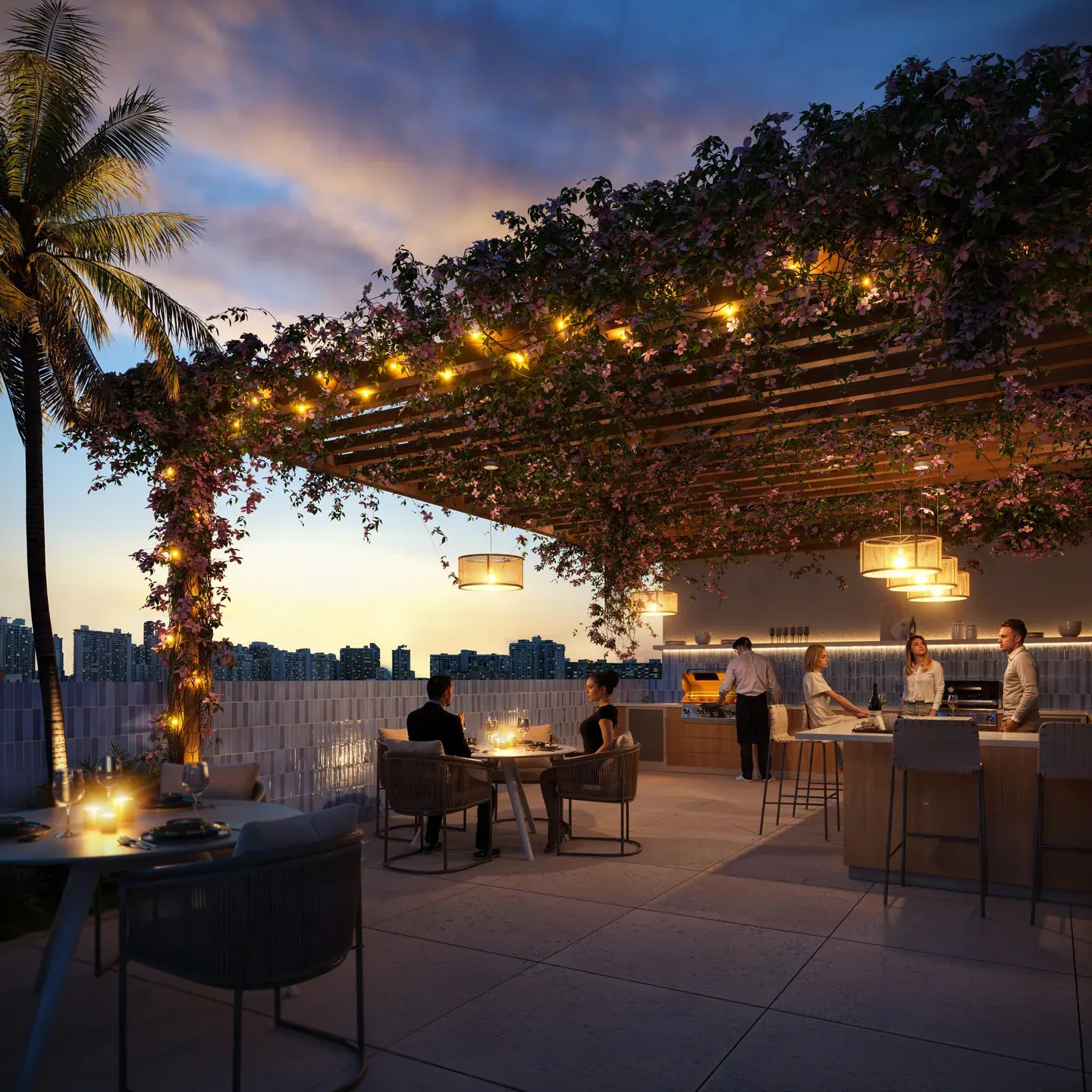EDEN at Aventura &mdash; Pérgola y barbacoas
