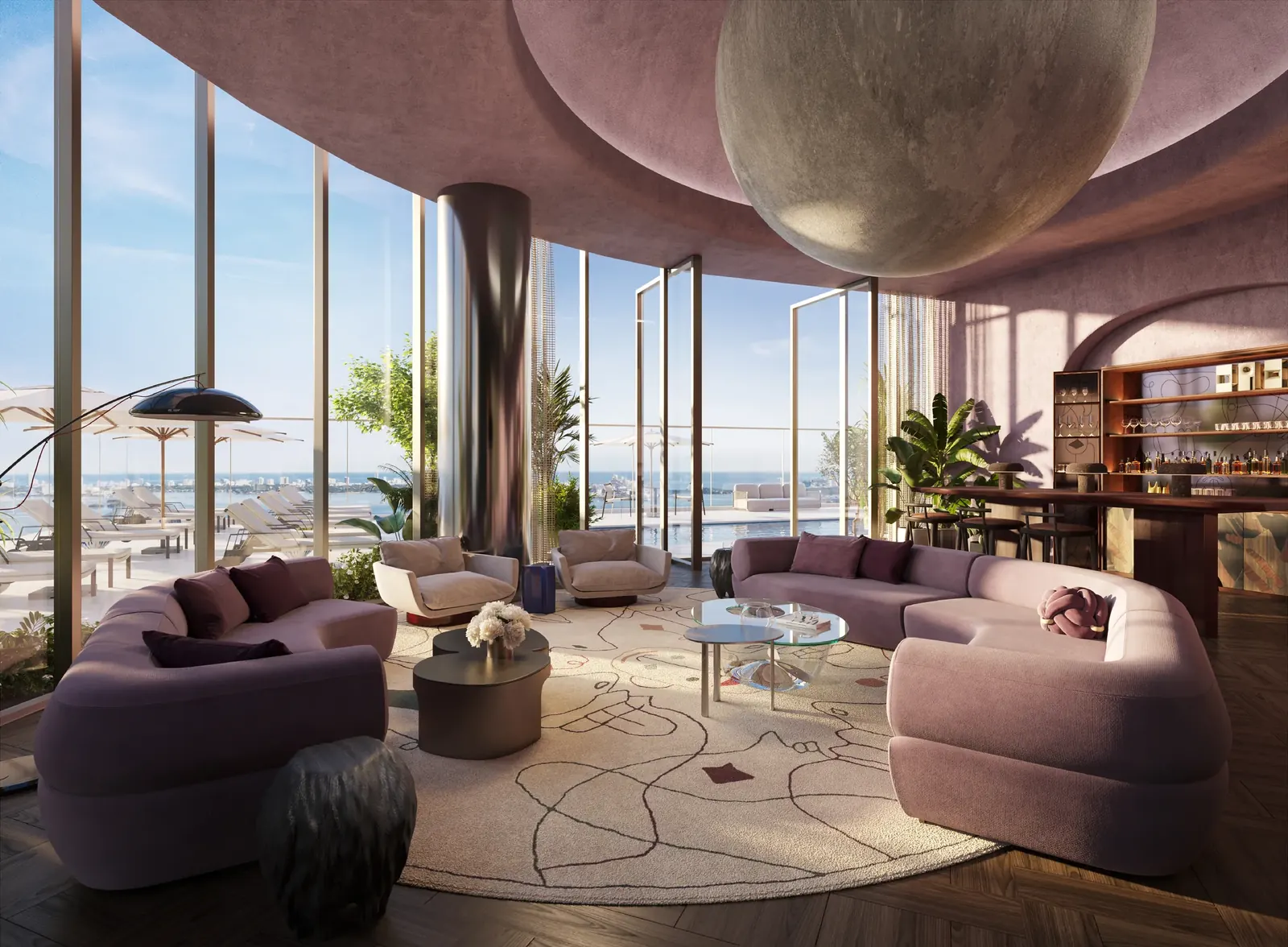 Jean-Georges Miami Tropic Residences &mdash; Atrio · nivel 49