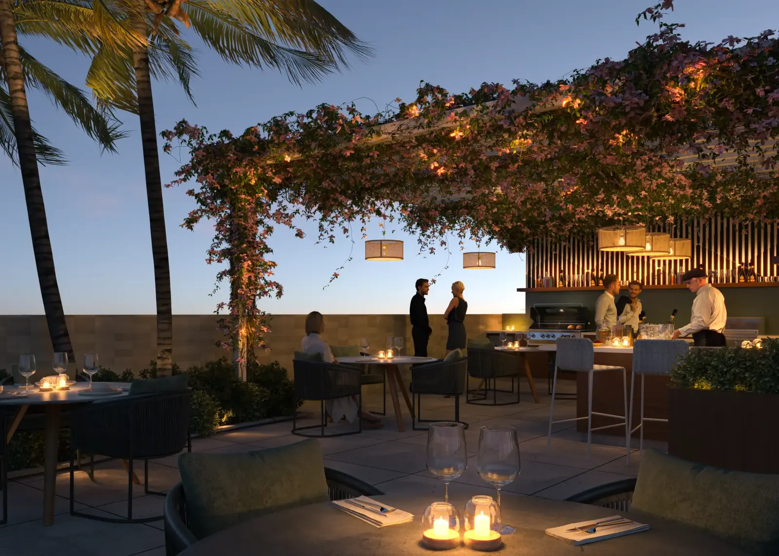 LEV at Aventura &mdash; Pergola and BBQ grills