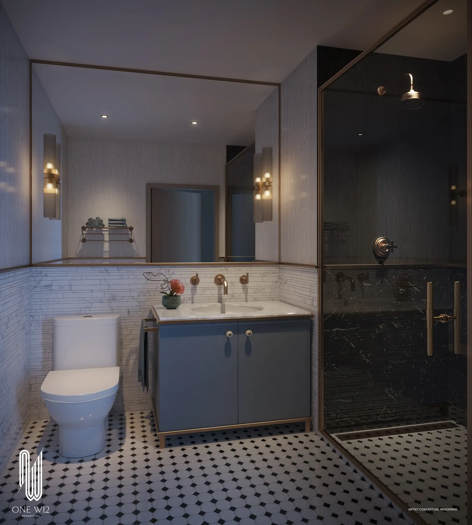 One W12 Residences &mdash; Baño