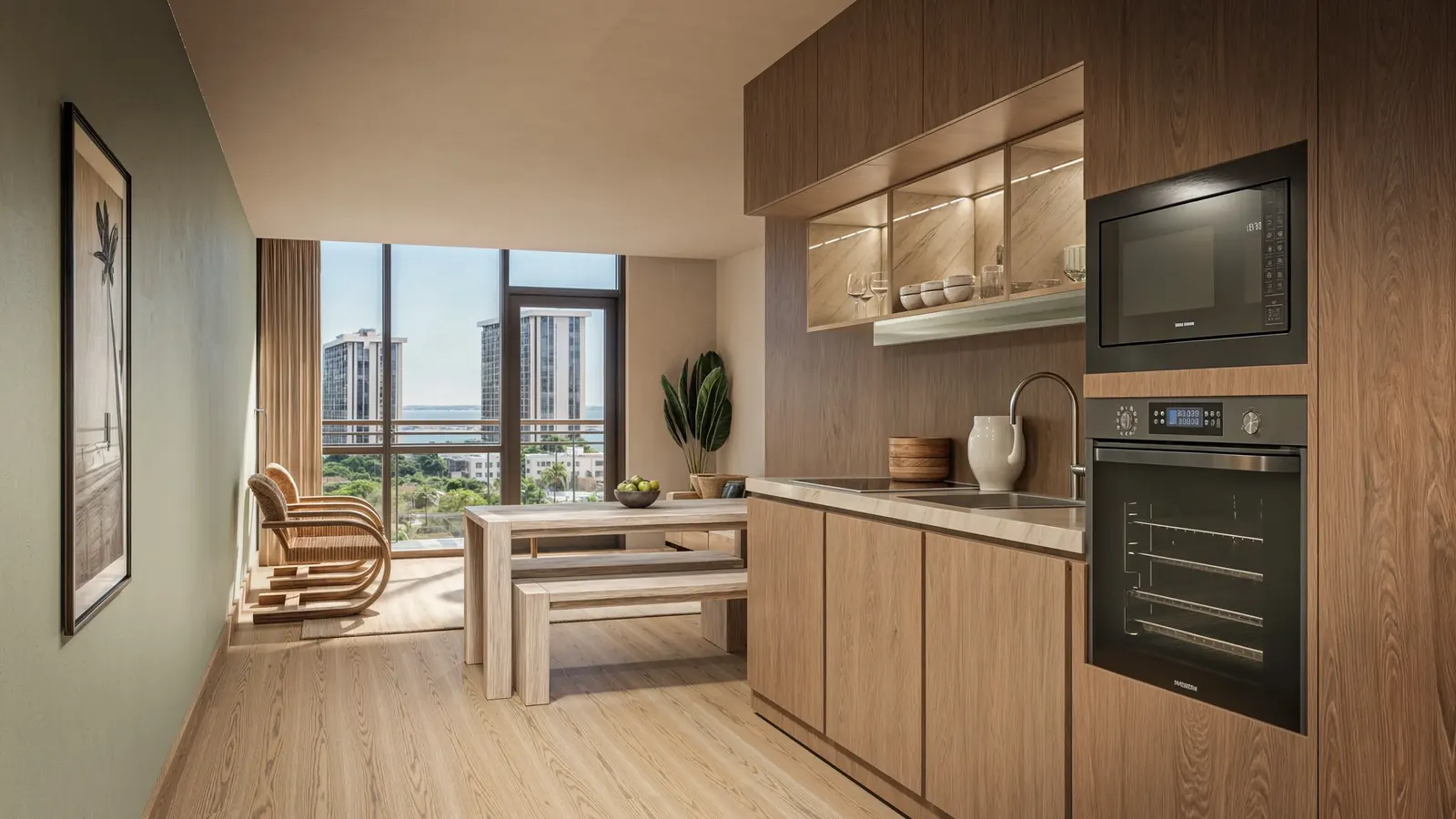 Parkside &mdash; Condominio · salón y cocina
