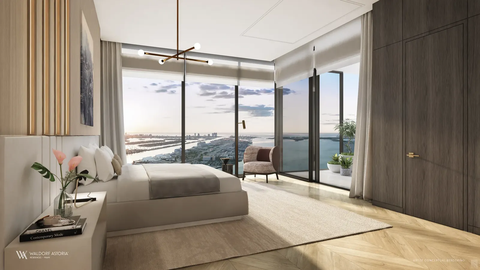 Waldorf Astoria Residences Miami &mdash; Dormitorio principal